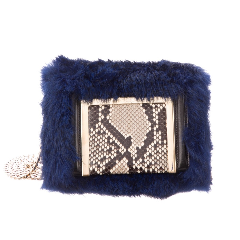 Jimmy Choo snakeskin fur Shoulder Bag